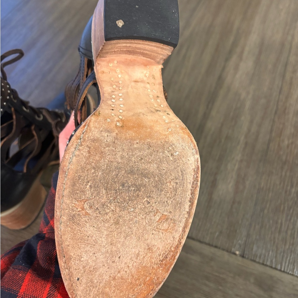 Freebird Black and Brown Lace-Up Boots - Picture 7 of 7